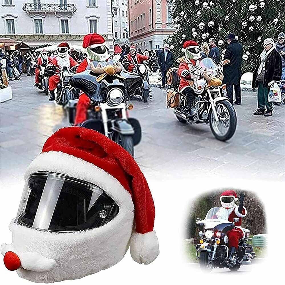 Christmas Motorcycle Helmet Cover Santa Claus
