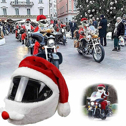 Christmas Motorcycle Helmet Cover Santa Claus